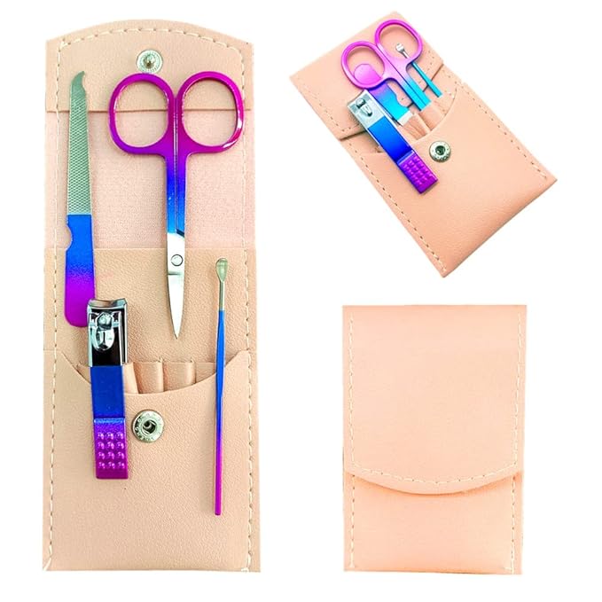 Manicure Set, Professional Women Nail Clippers Kit 4PCS， Stainless Steel Nail by SHICEN