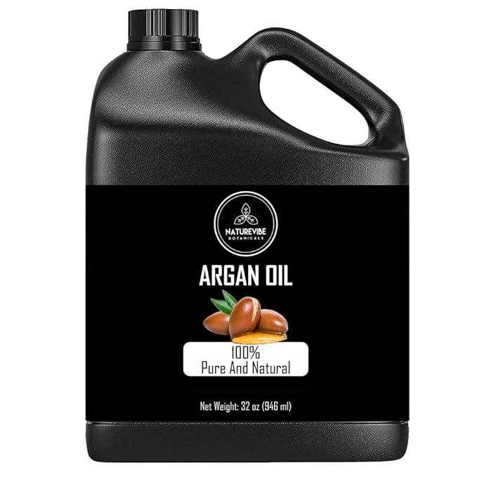 Naturevibe Botanicals Argan Oil 32 Fl oz – Cold Pressed, Pure Moroccan Argan Oil by NaturevibeBotanicals