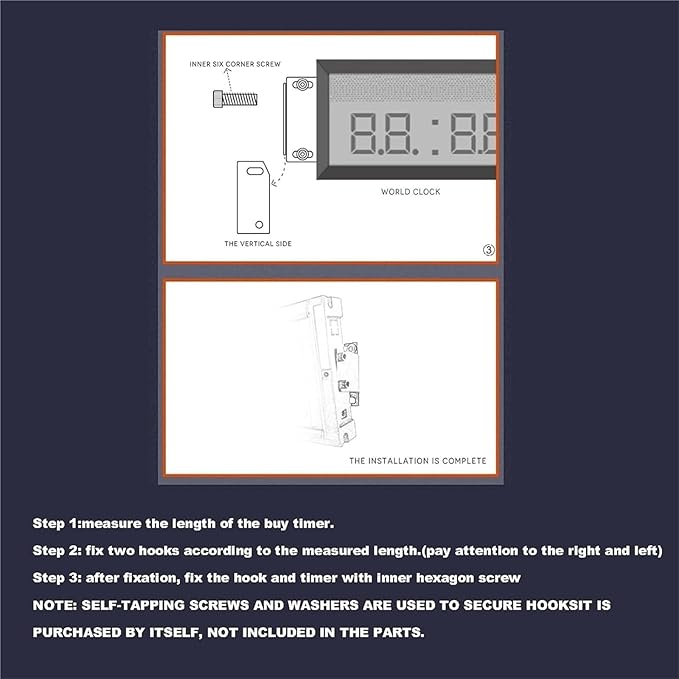 Digital World Time Zones Clock for 6 Cities, Adjustable Brightness LED Display, Aluminum Alloy, 1000CD Brightness for Office, Hotel, School - 15-20m Visibility