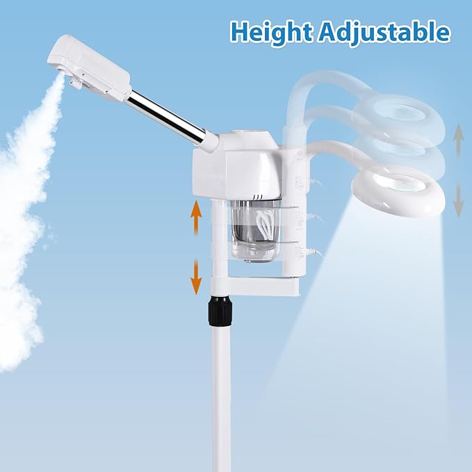 2 in 1 Facial Steamer 5X Magnifying Lamp - Image 7