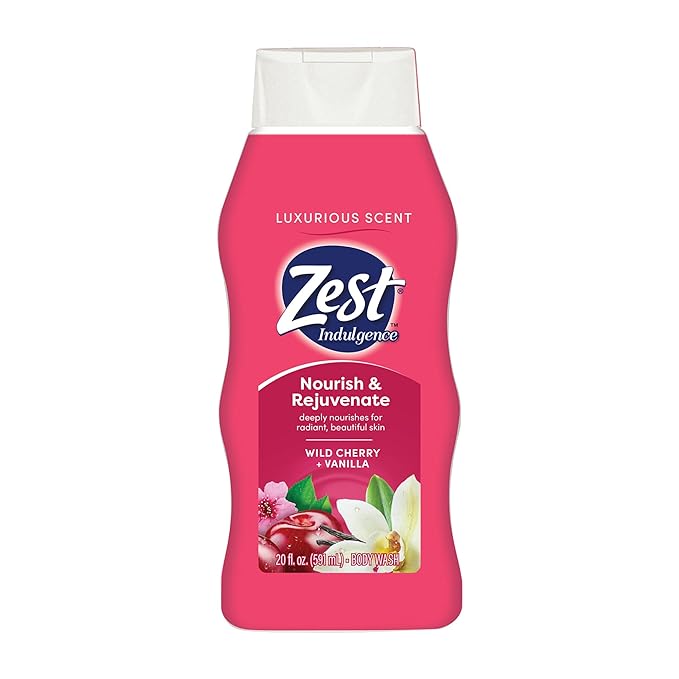 Zest Body Wash - Infused with Wild Cherry and Vanilla - Hydrating Body Soap - by Zest