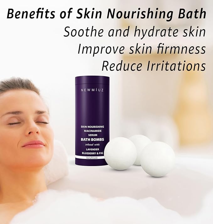 Lavender Bath Bombs Skin Nourishing Moisturize Niacinamide Serum Lavender - Image 2