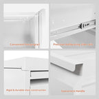 IKIMI 5 Drawer File Cabinet with Wheels,Metal Mobile Filing Cabinets with Lock,Vertical File Cabinet for Home Office,Heavy Duty Storage Cabinet for A4/Letter/Legal Size File,Assembly Required