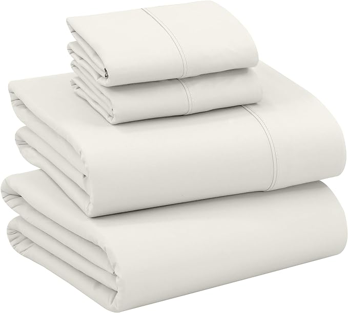 RUVANTI 100% Cotton Sheets – King Size Percale Bedding, Cooling & Breathable by Ruvanti