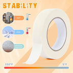 SEBETOW Masking Tape Bulk 1 Inch 20 Packs - White Beige Masking Tapes for General Purpose, Craft, Art, Home, Office, School, 1 Inch x 55 Yards x 20 Rolls