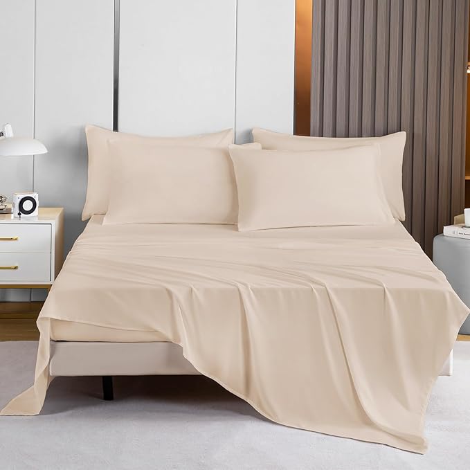 Lavisun Flat Sheets 2 Pack, Hotel Quality Flat Bed Sheets, Brushed Microfiber - Image 2