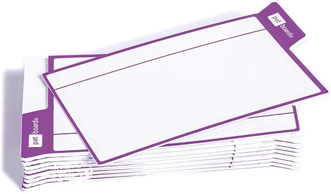 PATboard Scrum Board and Kanban Board - 16 Task Cards Medium - with nanocups® for Glass - Purple
