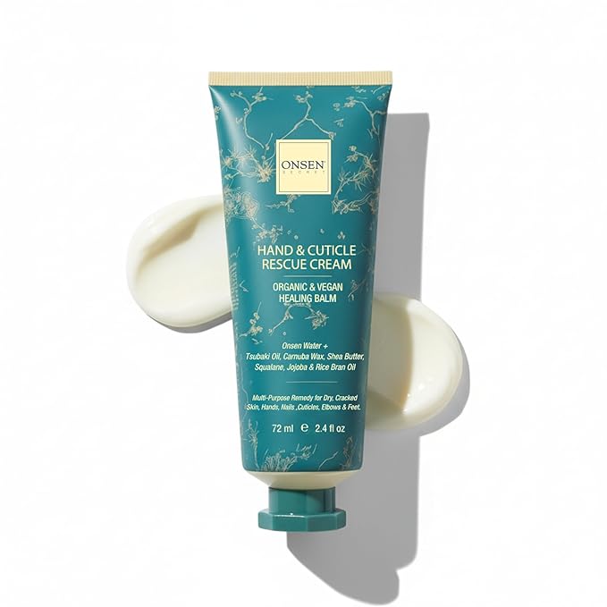 Onsen Hand & Cuticle Rescue Cream | Organic Nail Strengthener & Balm | Dry by OnsenSecret