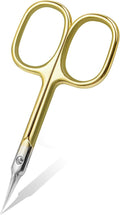 CGBE Cuticle Scissors Extra Fine Curved Blade, Super Slim Manicure Scissors by CGBE