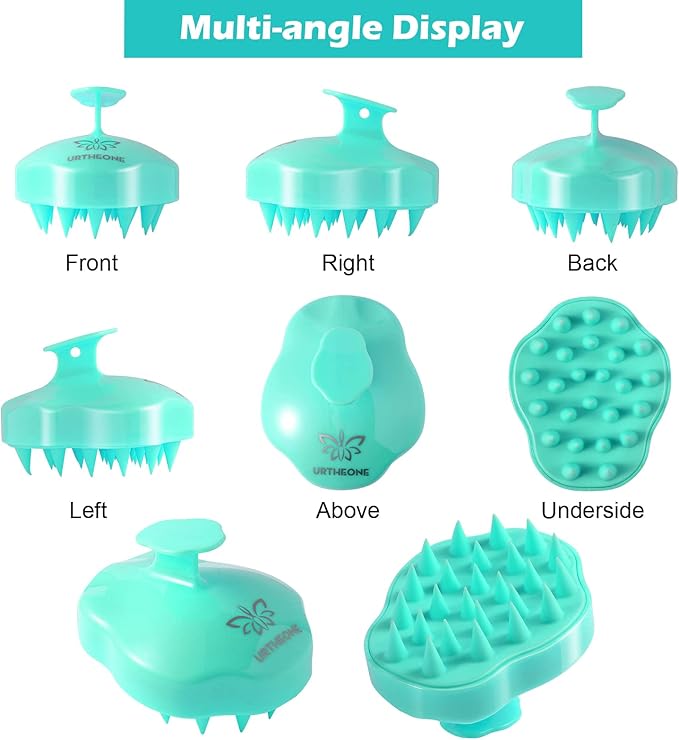 URTHEONE Hair Scalp Massager Shampoo Brush, Soft Silicone Hair Brush - Image 3