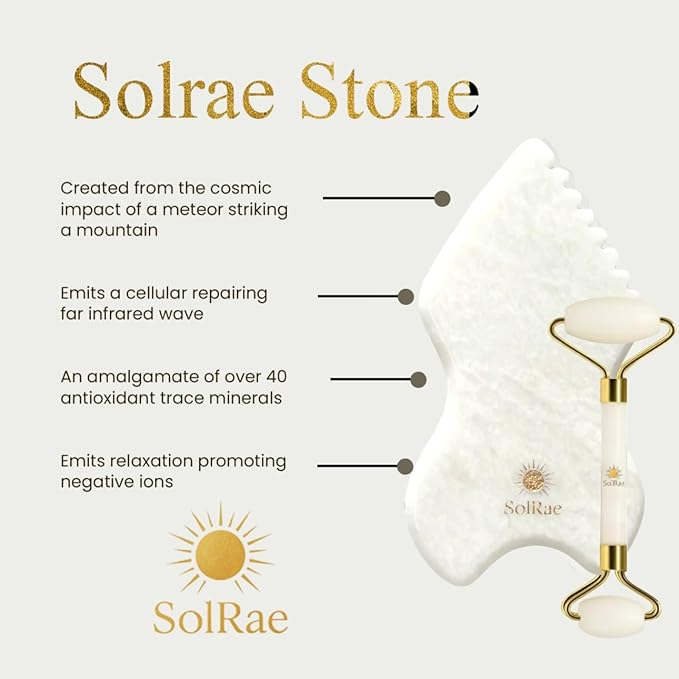 Gua Sha Bian Facial Stone With Jade Roller | Gua Sha Facial Tool Kit to Lift - Image 2