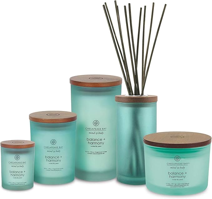 Chesapeake Bay Balance + Harmony Scented Candles Water Lily Pear Fragrance - Image 3