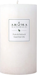 Aroma Naturals Holiday Essential Oil Vanilla & Peppermint Scented Pillar Candle by Aroma+Naturals