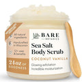 Bare Botanics Coconut Vanilla Body Scrub 24oz | Made in Madison, WI | All by BareBotanics