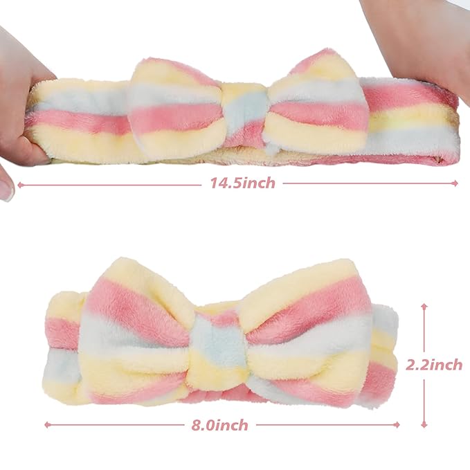 TDHDIKE Stocking Stuffers For Women Teen Girls Spa Headband Bow Facial Makeup - Image 2