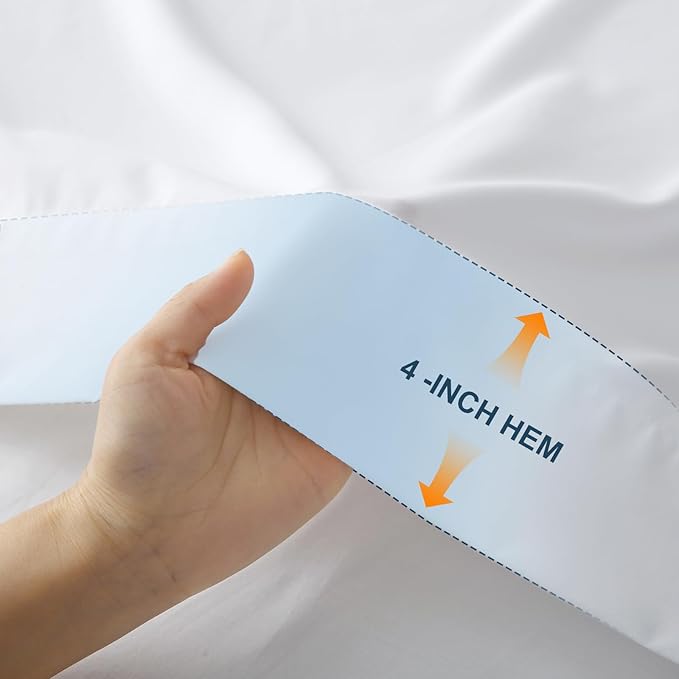 Lavisun King Flat Sheet, 1 Pack White King Bed Sheet Only - Image 3