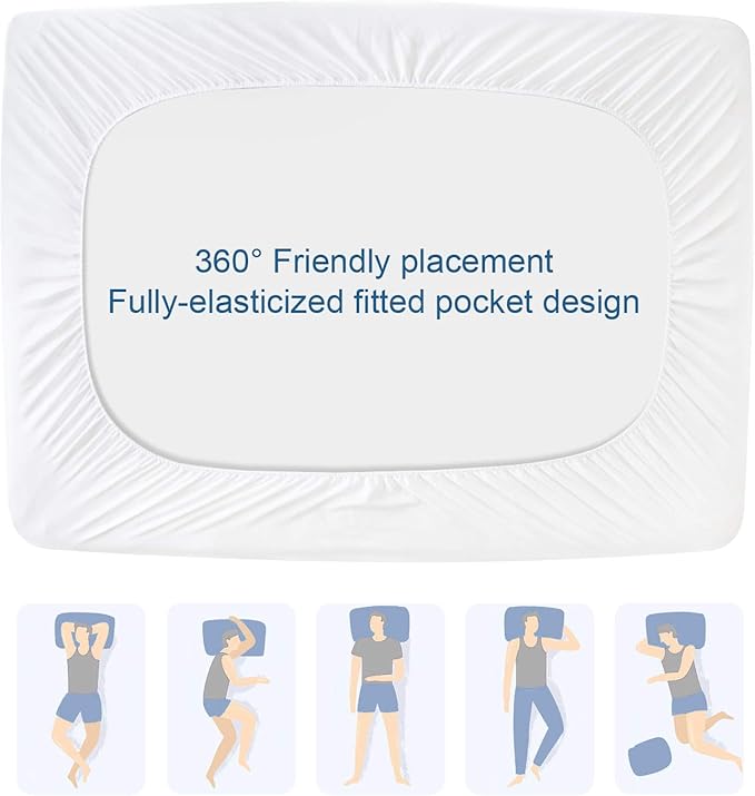 Twin Extra Long Mattress Protector Pad Waterproof Quilted, Breathable & Cooling - Image 6
