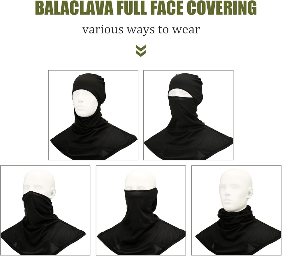 SATINIOR 3 Piece Balaclava Face Cover Sun Protection Neck Cover Summer - Image 3