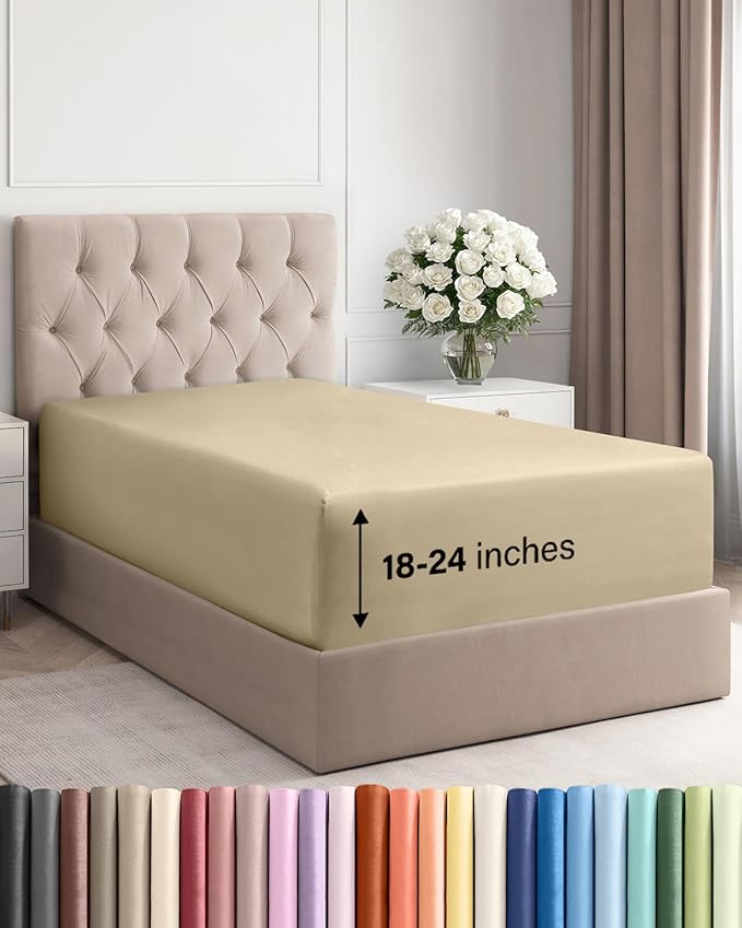 Extra Deep Twin Fitted Sheet by CGKUnlimited