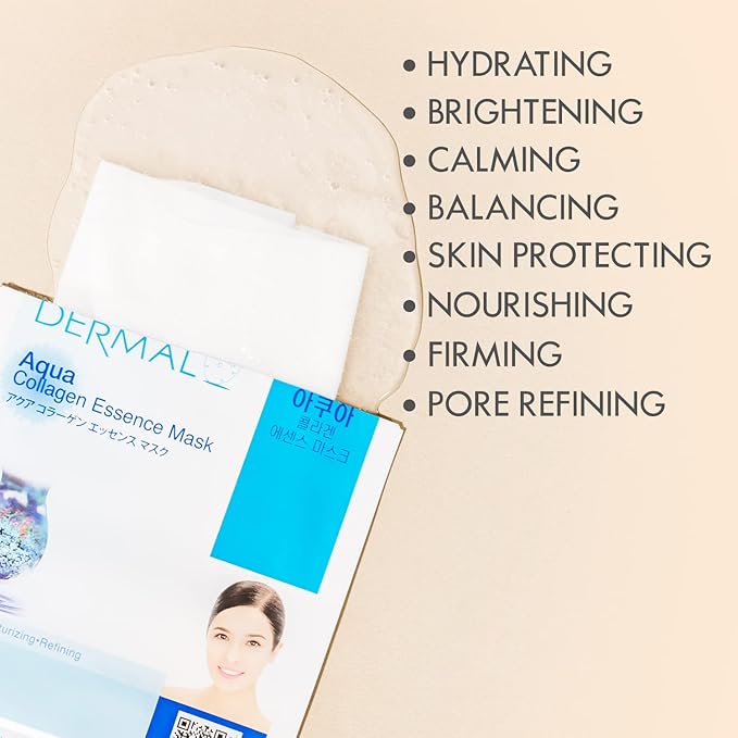 DERMAL Korean Collagen Face Mask 32 Combo Pack A+B Set – Hydrating & Soothing - Image 4