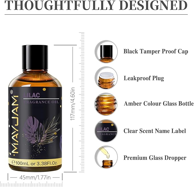 Lilac Fragrance Oil Essential Oil, MAYJAM 3.38FL.OZ Lilac Oil - Image 8