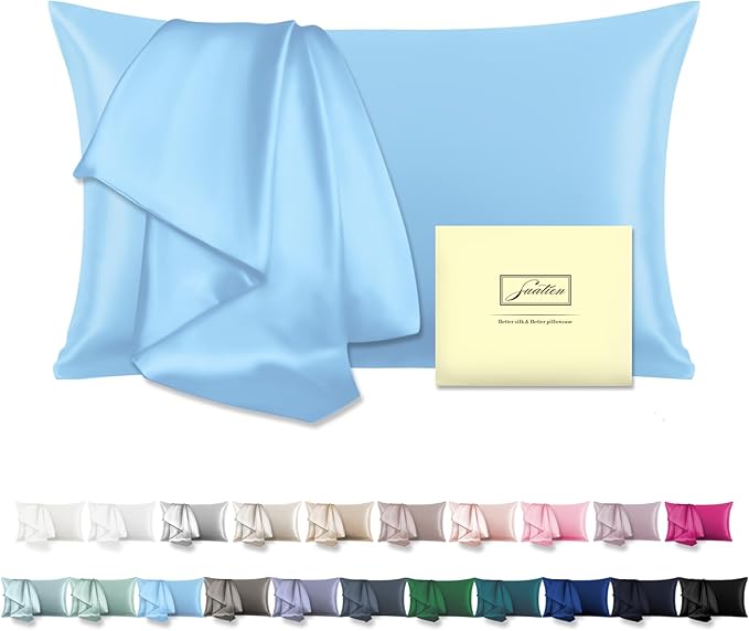 Mulberry Silk Pillowcase for Hair and Skin Pillow Case by Suatien