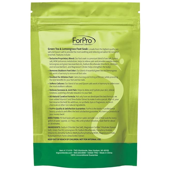 ForPro Professional Collection Green Tea & Lemongrass Foot Soak - Image 3