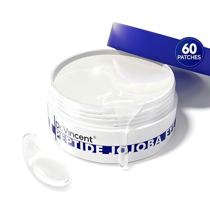 Peptide Jojoba Under Eye Patches, Collagen Eye Mask Instant Reduces Dark - Image 9