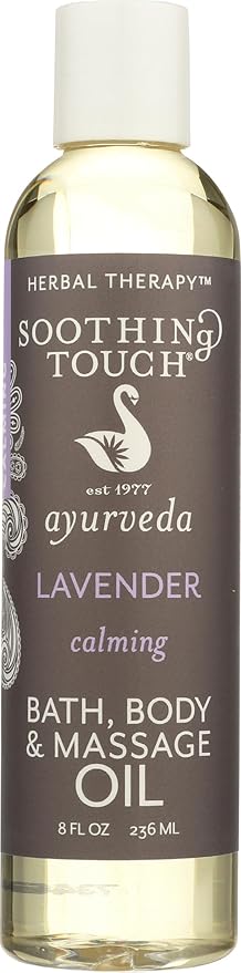 Soothing Touch Bath Body & Massage Oil, Calming Lavender - 8 Oz by Soothing+Touch