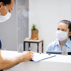 PATIKIL 1.8x1.3x2.5" Desk Divider Support Clamp, 2 Pcs Aluminum Desk Shield Clamp Desk Divider Partition Clamp Sneeze Guard Clamp Bracket for Office Home Desk Panel, White