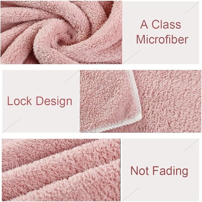Jseng 3PC Microfiber Hair Towel Caps, Extreme Soft & Ultra Absorbent, Fast - Image 4