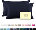 Silk Pillow Cases 2 Pack, Soft Breathable and Sliky Queen Size Pillow Cases Set by Suatien