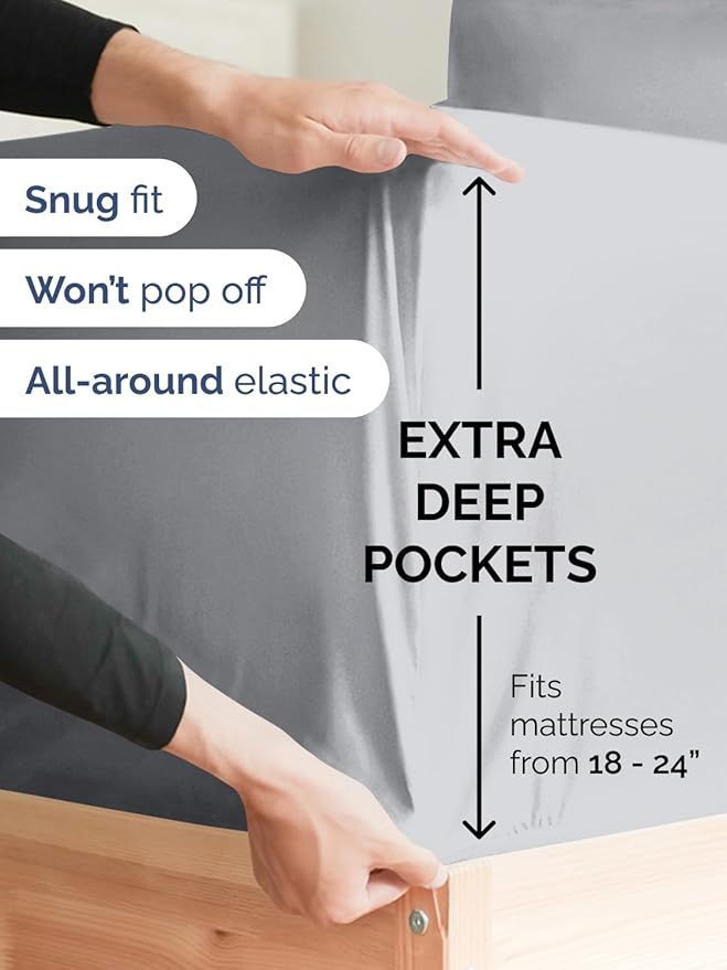 Extra Deep Full Fitted Sheet - Image 2