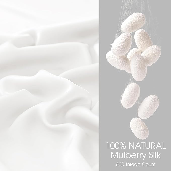 100% Silk Pillowcase for Hair and Skin Toddler Size 2 Pack Mulberry Silk Pillow - Image 2