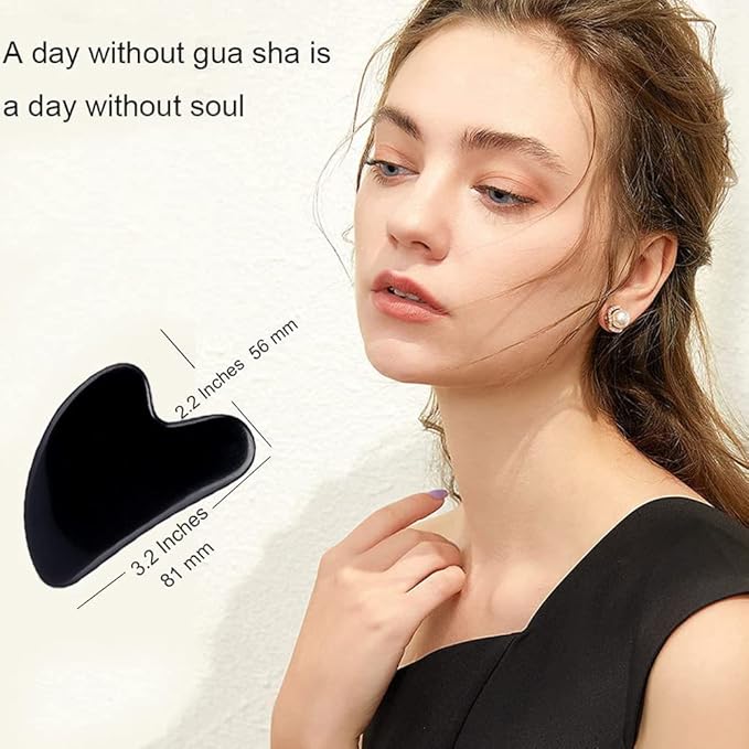 Ditind Gua Sha Facial Tools, Natural Jade Guasha Tool - Image 5