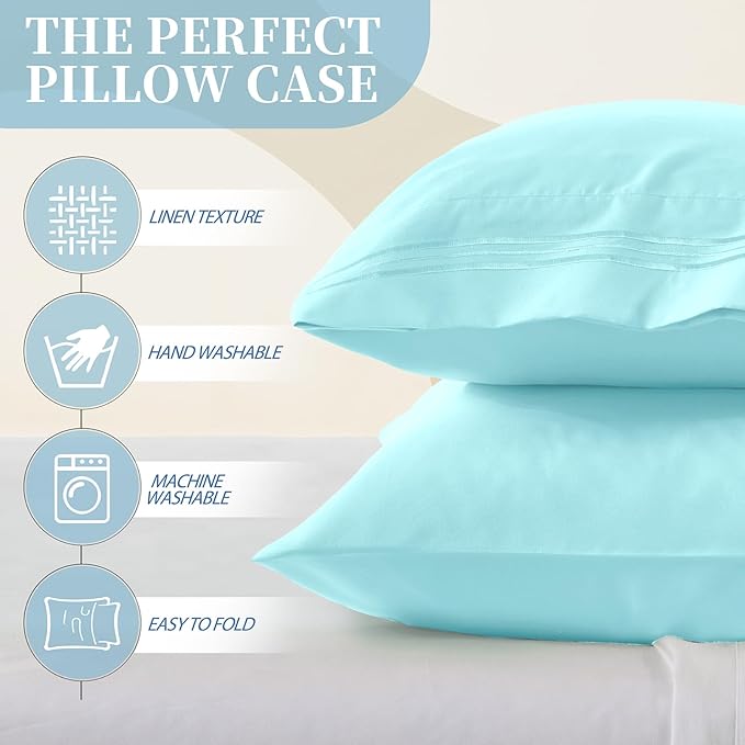 Vonty 2 Pack Standard Pillow Cases - Image 2