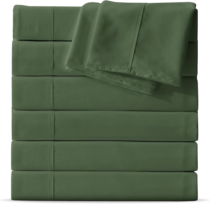 Maple&Stone Full Flat Sheet 6 Pack, Premium Soft & Breathable, Brushed by MapleStone