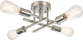 SunRider Industrial 4-Light Semi Flush Mount Ceiling Light Fixture, Brushed by SunRider