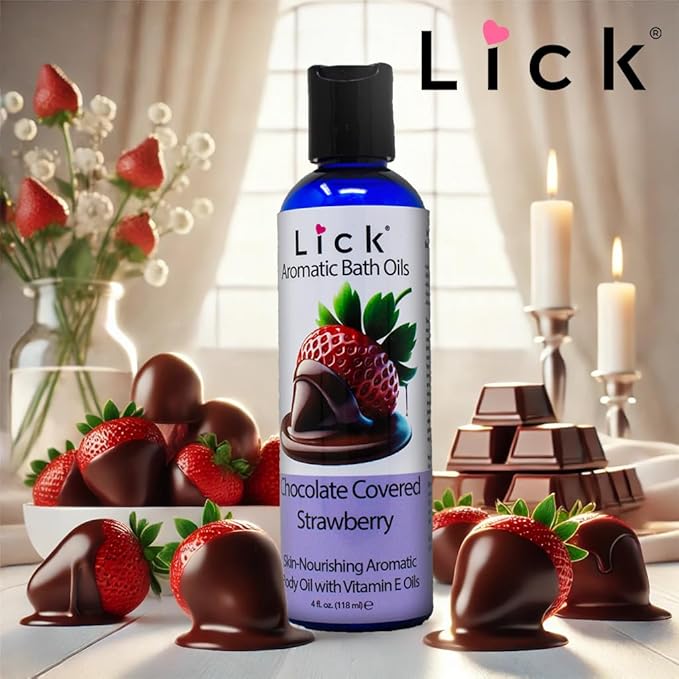 Lick Chocolate Covered Strawberry Aromatic Bath Oil - Image 2