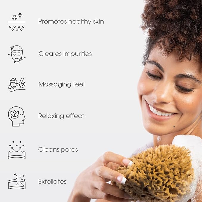 Naroa Soft Natural Sea Sponge | Gentle Loofah - Image 2