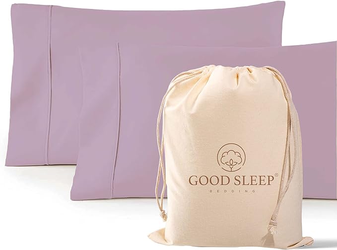 1000 TC Purple Standard Pillowcases Set of 2 100% Egyptian Cotton Pillow Cases by GoodSleepBedding