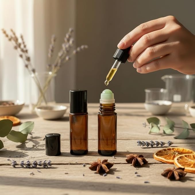 2 PCS 30ml Amber Glass Roll On Bottles - Image 4