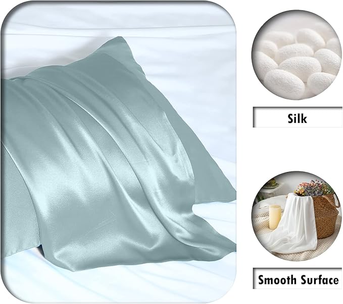 Mulberry Silk Pillowcase for Hair and Skin Queen Size 20"X 30" Pillow Case - Image 2