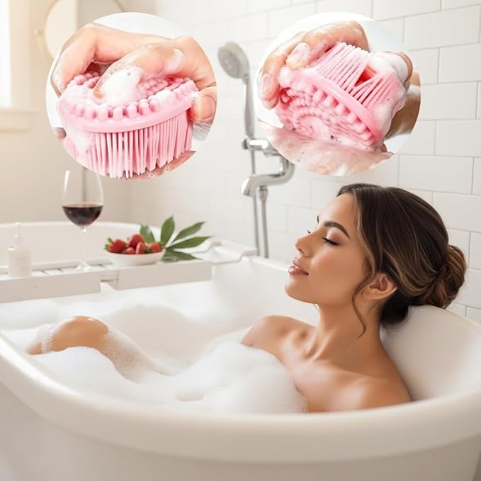 Silicone Body Scrubber 3 Pack Silicone Loofah Exfoliating Body Scrubber Soft - Image 4