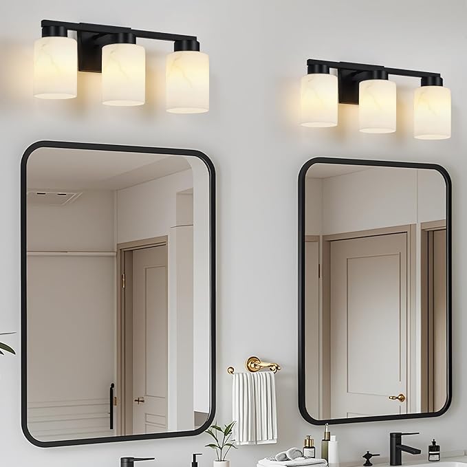 3-Light Bathroom Light Fixtures, Modern Vanity Lights, Living Room, E26 Base - Image 7