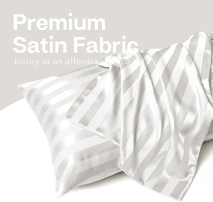 MR&HM Satin Pillowcase for Hair and Skin, Silk Satin Pillowcase 2 Pack - Image 3