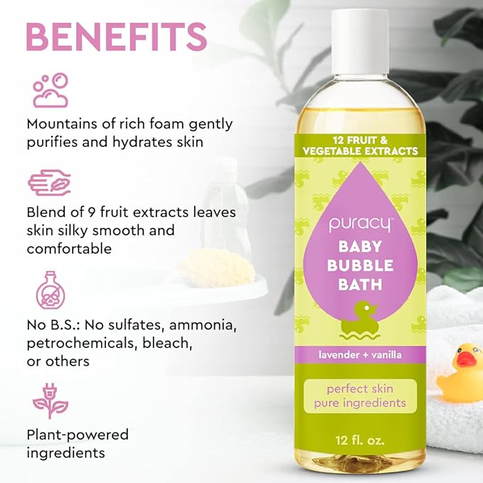 Puracy Bubble Bath for Children, Gently Scented - Image 2
