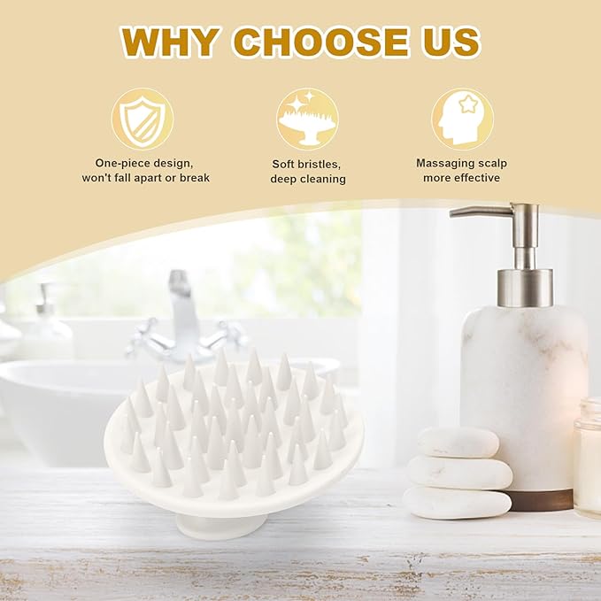 Meartchy Silicone Scalp Massager Shampoo Brush, Scalp Brush - Image 5