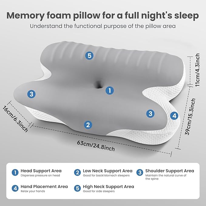 JINXIA Cervical Neck Pillow Memory Foam Pillows - Image 2