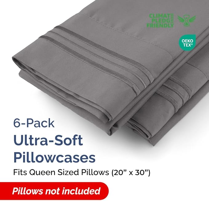 Queen Pillow Cases Set of 6 - Image 2